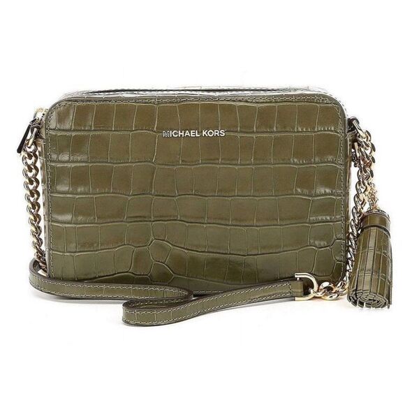 Michael Kors tassel charm bag in green - Picture 1 of 5